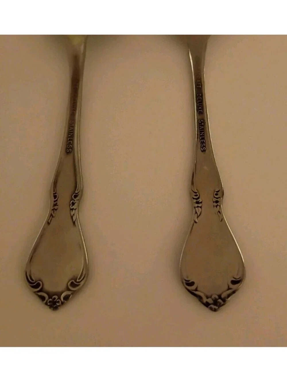 Vtg Oneidacraft Chateau 4.25” Baby Infant Toddler Fork & Spoon Deluxe Stainless
